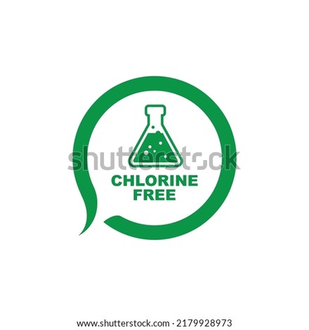 chlorine free icon on white background