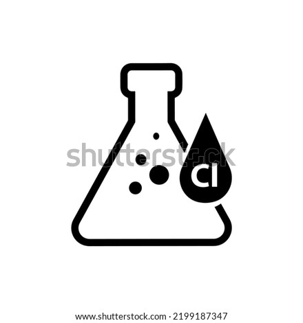 chlorine icon on white background