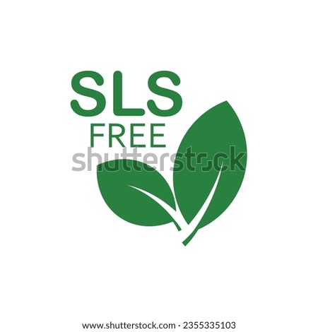 SLS free sign on white background