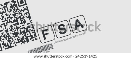 fsa sign on white background