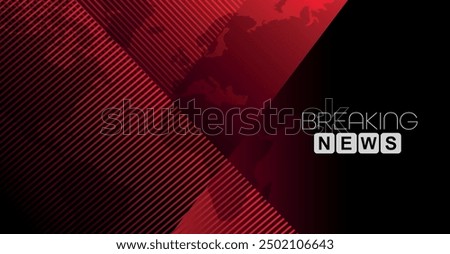 breaking news sign on white background