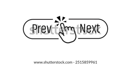 prev and next text vector button