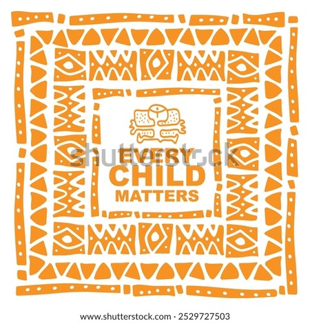 every child matters sign on orange background