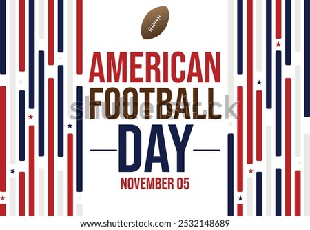 November 5 is celebrated as American Football Day in the United States of America, background design