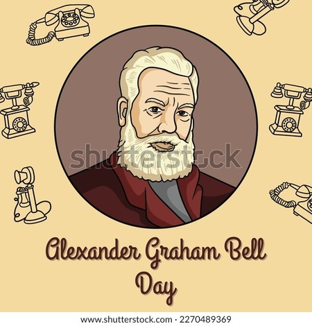Alexander Garaham Bell Day Vintage Telephone Phone Founder Technology Phone