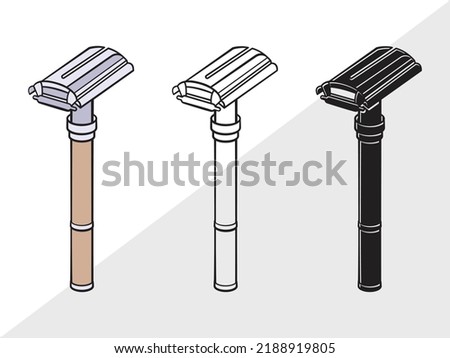 Blade Razor Clipart SVG Printable Vector Illustration