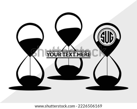 Hourglass Monogram Printable Vector Illustration