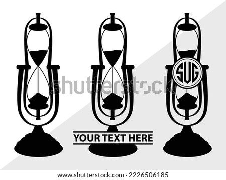 Hourglass Monogram Printable Vector Illustration