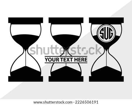 Hourglass Monogram Printable Vector Illustration