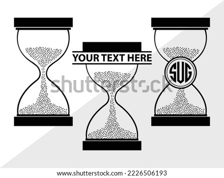 Hourglass Monogram Printable Vector Illustration