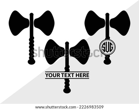 Mountaineers Tool Monogram Printable Vector Illustration