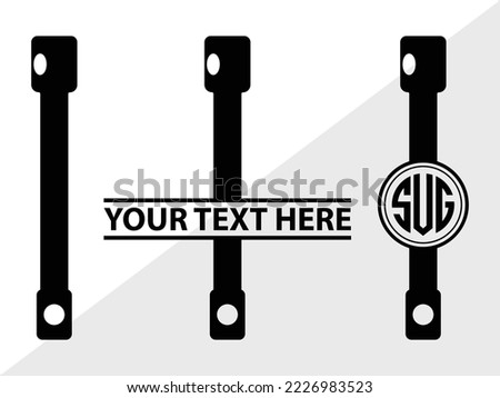 Mountaineers Tool Monogram Printable Vector Illustration