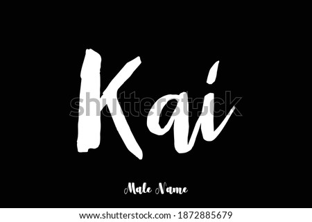 Kai.-Male Name Bold Cursive Calligraphy Typeface Text 