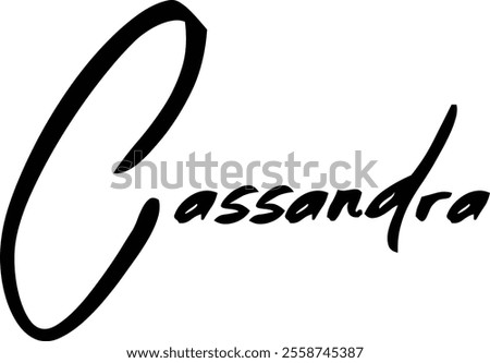 Women Name Cassandra in Brush Typography Text