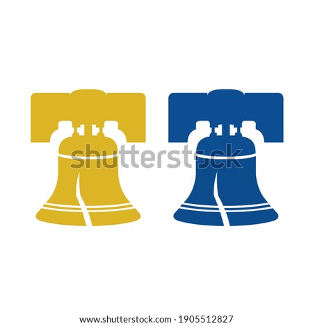 Philadephia liberty bell icon vector isolated image, best for souvenir and tshirt design or illustration
