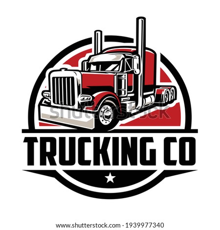 Trucking logo. Premium vector logo design isolated. Ready made logo concept