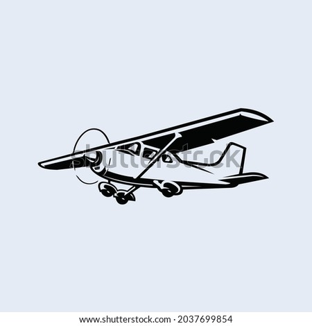 Light Aircraft Vector Illustrations Icon Isolated