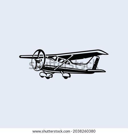 
Light Aircraft Vector. Small Plane Vector Isolated