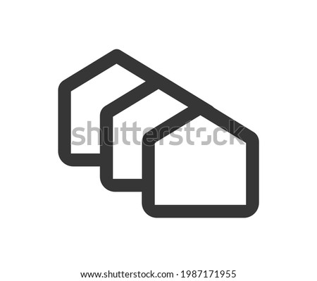 House, Building, Real Estate Logo, Real Estate Icon, outline, Icon, roofs house, Real Estate Logo Icon Design Vector