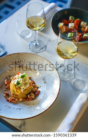 Similar – Image, Stock Photo Haute cuisine dish with fish