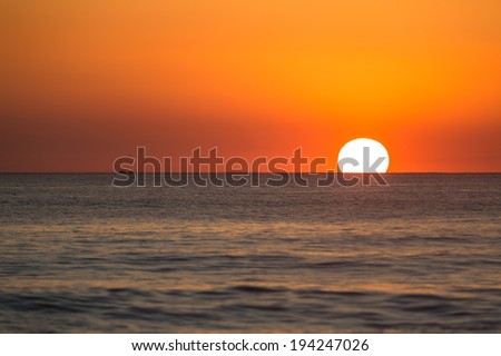 Sunset in the sea, northern Nicaragua, Central America
