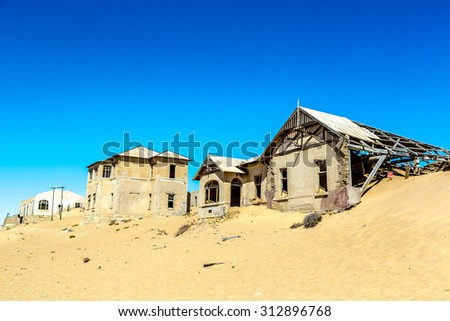 Kolmanskop City, the ghost city near by Luderitz, Namibia