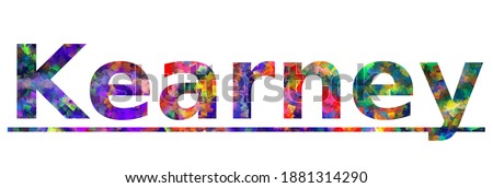 Kearney. Colorful typography text banner. Vector the word kearney design. Can be used to logo, card, poster, heading and beautiful title