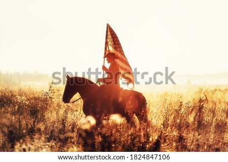 Similar – Foto Bild Männlicher Reiter auf fuchsfarbenem Pferd