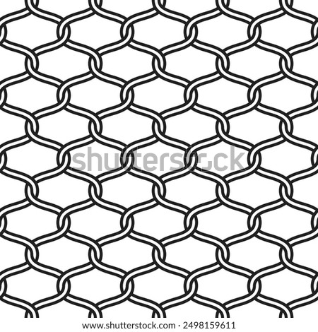 Chain Link Fence Seamless pattern of Trellis. Repeating Geometric patterns of printable vector graphics.