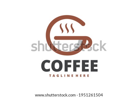 initial G coffee cup logo Photo stock © 