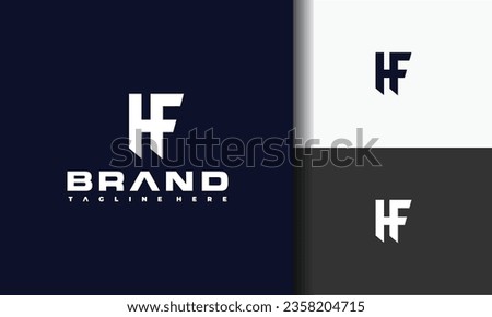 the monogram letter HF logo