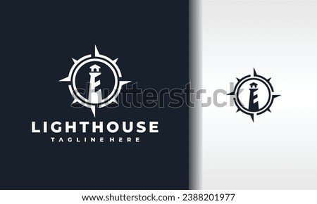 the simple lighthouse compass logo