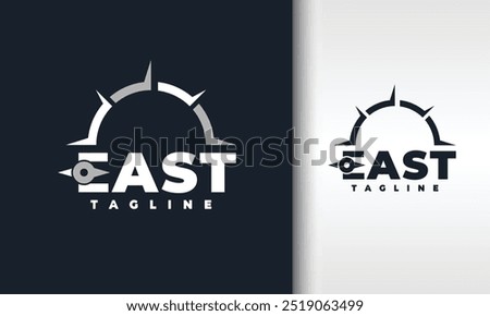 letter E east compass logo