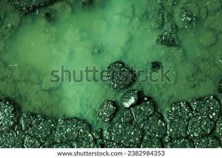 Similar – Foto Bild Flusswasser sickert durch die Blätter einer Pflanze