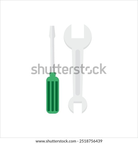 vector illustration of repair tools simple white background, EPS file can be edited