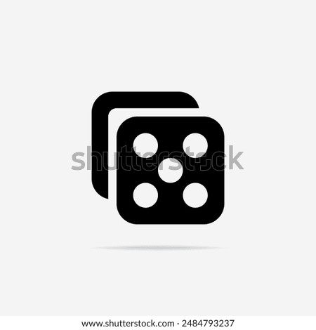 Dice icon flat. Vector Dice symbol