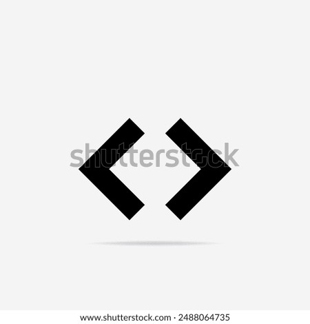 Embed icon flat. Vector Embed symbol