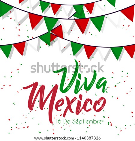 Innovative abstract or poster for Viva La Independencia, Viva Mexico, 16th of September, Independence Day of Mexico with nice and creative design illustration.