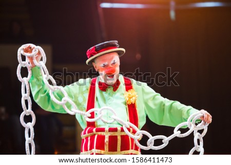 the clown's performance at the circus