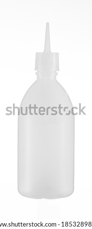 Blank white squeeze sauce bottle mock up