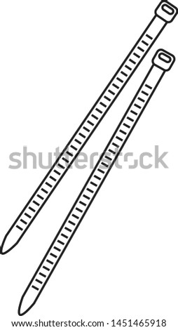 Cable ties icon, vector line illustration