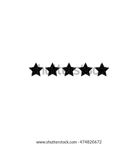 Customer rating icon, Five star rating icon,  vector illustration.