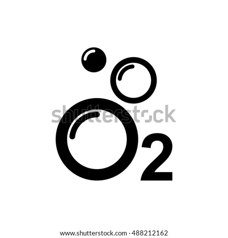 Oxygen O2 Icon, vector illustration.