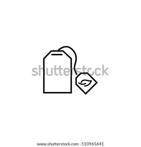 tea bag icon -  vector