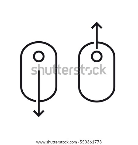 Scroll down up - computer mouse icon. - vector illustration.