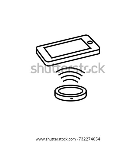 wireless charger icon vector illustration