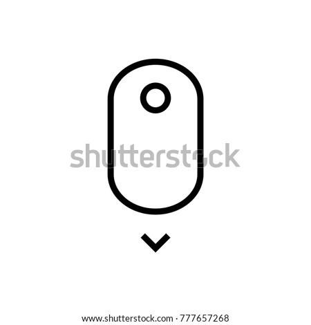 Scroll down up - computer mouse icon. - vector illustration.