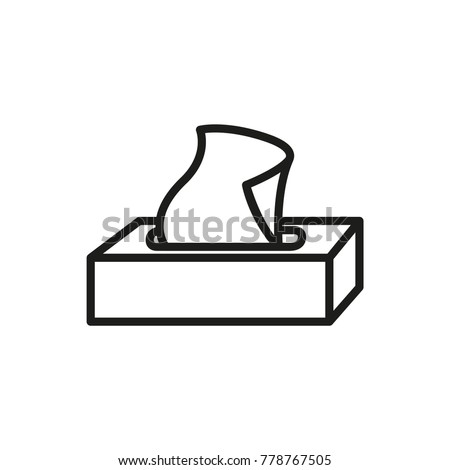 tissue box icon, vector illustration