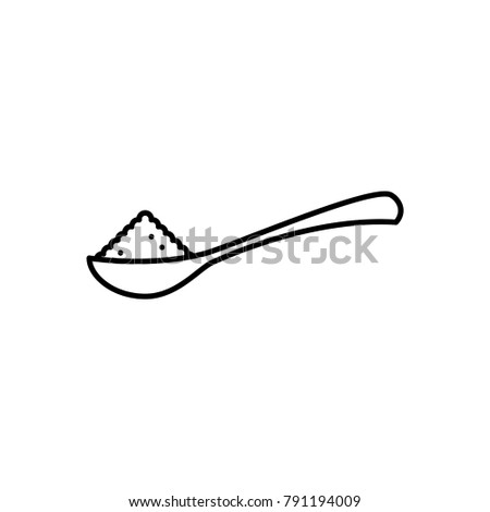 spoon sugar icon, vector illustration