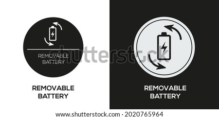 Creative (Removable battery) Icon ,Vector sign.